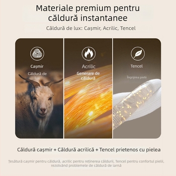 Set termic masculin pentru toamnă-iarnă, din amestec lână-mătase, antibacterian 7A, fără cusături, top cu mânecă lungă și pantaloni