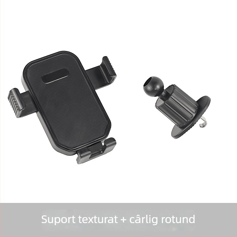 Suport universal pentru telefon auto cu ventuză, braț telescopic și rotație la 360° pentru bord sau ventilație