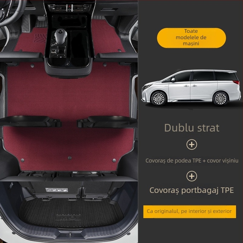 Covorașe de podea TPE pentru GAC Trumpchi M8, 2018-2025, Master Edition, acoperire totală, compatibile cu consola centrală