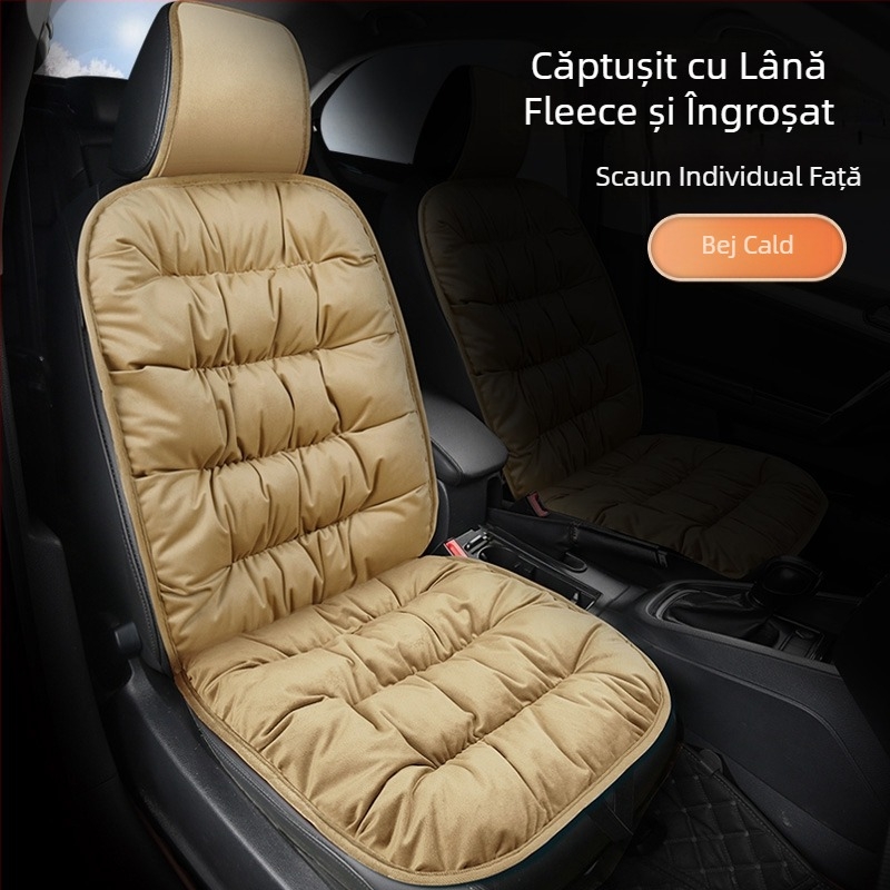 Perne de șezut auto pentru bancheta din spate, iarnă, pluș scurt, îngroșat, pernă caldă pentru spate