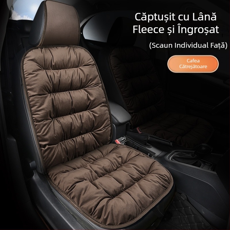 Perne de șezut auto pentru bancheta din spate, iarnă, pluș scurt, îngroșat, pernă caldă pentru spate