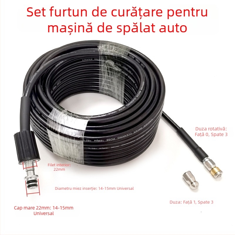 Instrument compact de curățare cu presiune înaltă pentru țevi și scurgeri de bucătărie, cap de curățare – accesorii