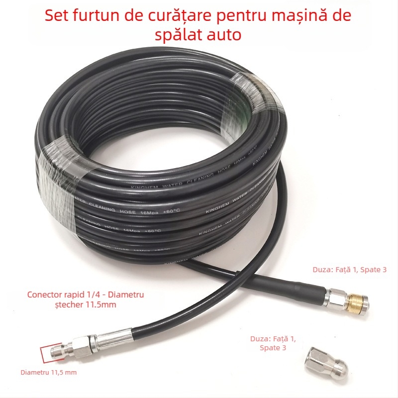 Instrument compact de curățare cu presiune înaltă pentru țevi și scurgeri de bucătărie, cap de curățare – accesorii
