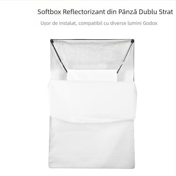 Softbox Shenniu 60×90 cm pentru fotografie – iluminare de studio pentru portret în interior
