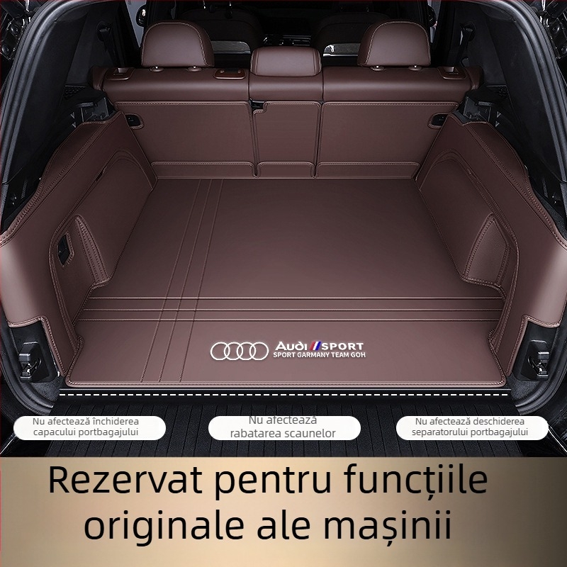 Covor portbagaj din piele pentru Audi A4L A6L Q3 Q5 Q5L Q2 A3 A5 A7 – acoperire totală, potrivire personalizată
