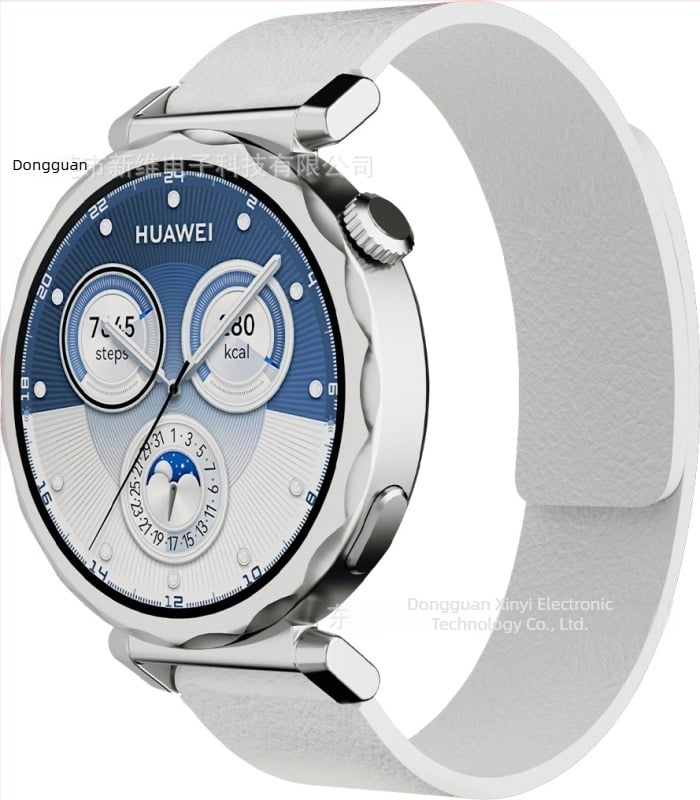 Brățară de înlocuire pentru Huawei GT5, 18 mm, silicon magnetic cu textură pietroasă, unisex