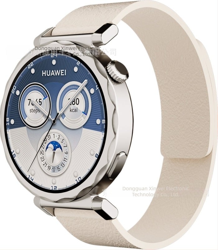 Brățară de înlocuire pentru Huawei GT5, 18 mm, silicon magnetic cu textură pietroasă, unisex