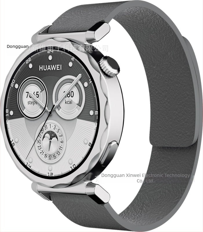Brățară de înlocuire pentru Huawei GT5, 18 mm, silicon magnetic cu textură pietroasă, unisex