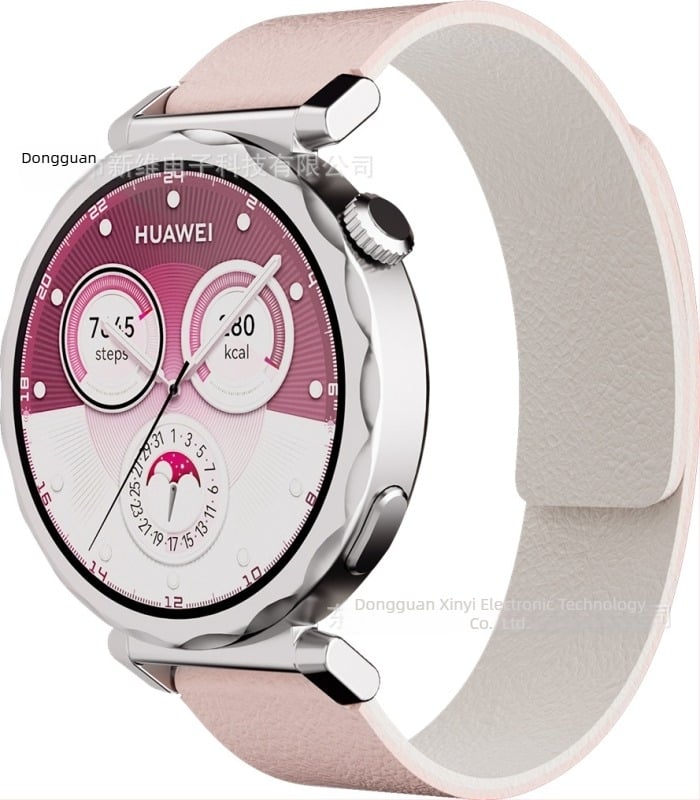 Brățară de înlocuire pentru Huawei GT5, 18 mm, silicon magnetic cu textură pietroasă, unisex
