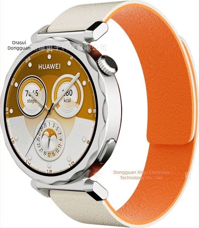 Brățară de înlocuire pentru Huawei GT5, 18 mm, silicon magnetic cu textură pietroasă, unisex