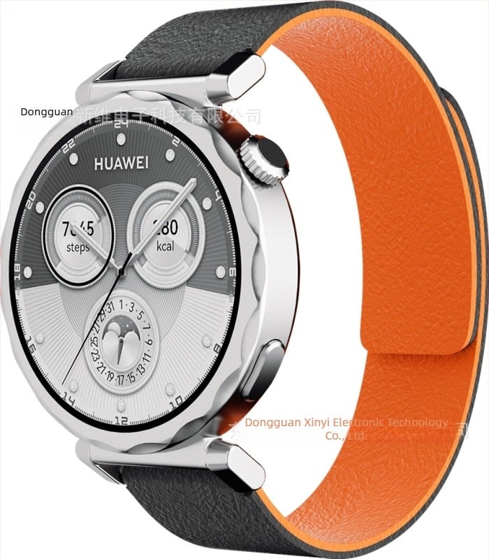 Brățară de înlocuire pentru Huawei GT5, 18 mm, silicon magnetic cu textură pietroasă, unisex