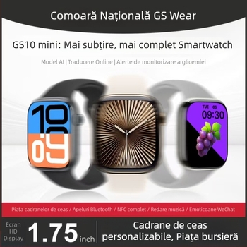 GS10mini ceas inteligent pentru sport, cu Bluetooth pentru apeluri, navigare NFC și plată