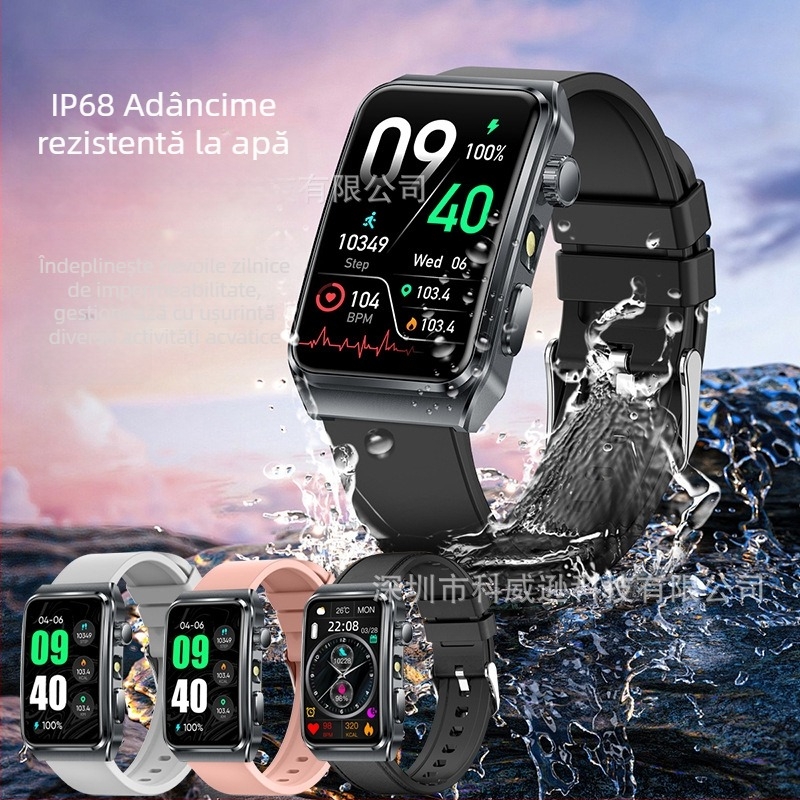 TK73 Brățară inteligentă și ceas pentru sănătate și sport, smartwatch impermeabil, multifuncțional, cu măsurarea tensiunii arteriale și a ritmului cardiac
