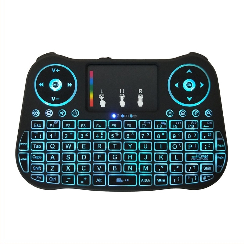 MT08 Mini tastatură iluminată cu Air Mouse, wireless 2.4 GHz, 78 taste