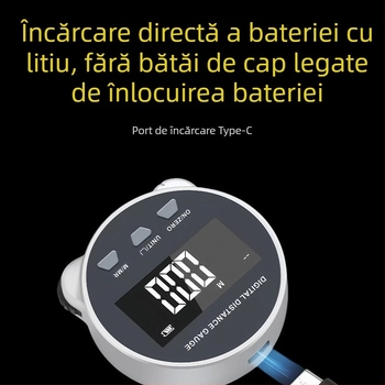 Bandă metrică rulantă cu afișaj digital pentru suprafețe neregulate, dispozitiv portabil multifuncțional de înaltă precizie, cu unități metrice și imperiale