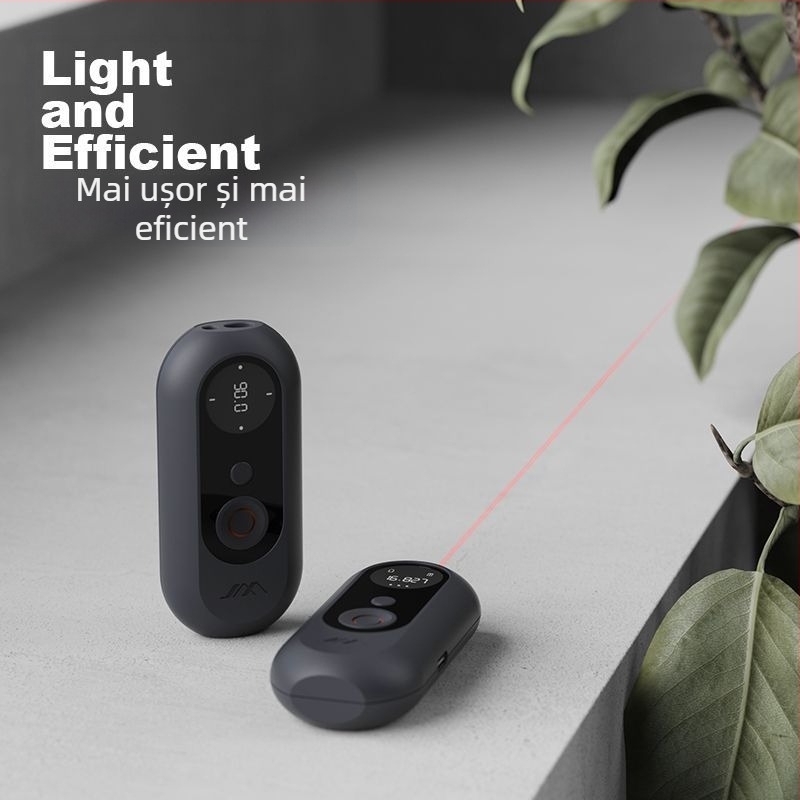 Jimmy Home Mini detector de distanță cu laser și nivel, 2 în 1, instrument de măsurare cu infraroșu, portabil, precizie înaltă
