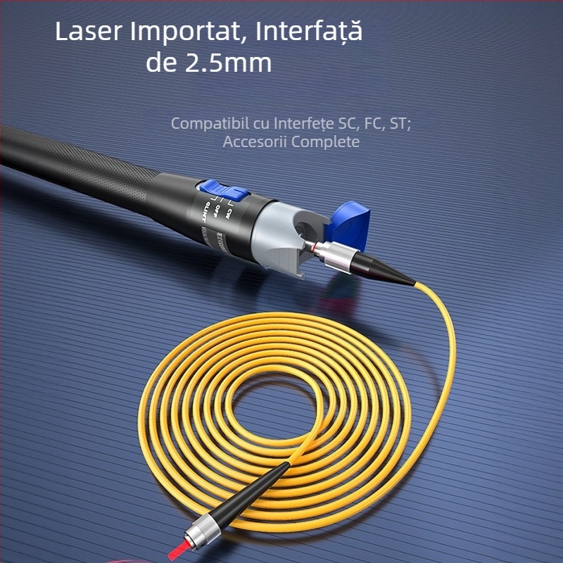 SG-05: Sursă de lumină roșie pentru fibre optice, rază de 5 km, stilou luminos roșu, detector de fibre optice, tester cu laser, versiune cu baterie