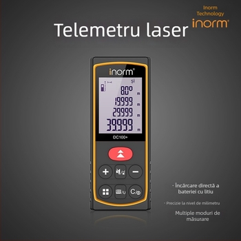 Nomi telemetru cu laser, mini, lumină roșie, instrument portabil de măsurare, înaltă precizie, altimetru pentru măsurarea încăperilor