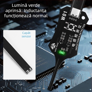 OSS tester de inductori pentru reparatii telefoane mobile – diagnosticare defectiuni ale inductoarelor si instrument de masurare a inducției electromagnetice