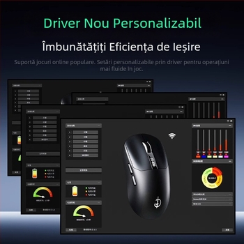 M890 mouse de gaming wireless ușor cu trei moduri, Bluetooth, reîncărcabil, afișaj pe ecran și macro pentru sporturi electronice