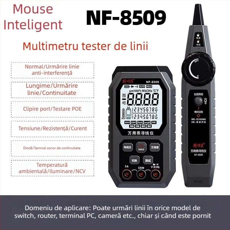 Smart Mouse NF-8508 Detectare de linie, senzor optic de putere și tester PoE