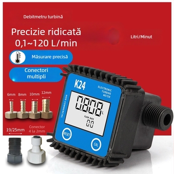 K24 fluxmetru micro pentru motorină, benzină, metanol și apă, cu contor electronic de apă și afișaj digital