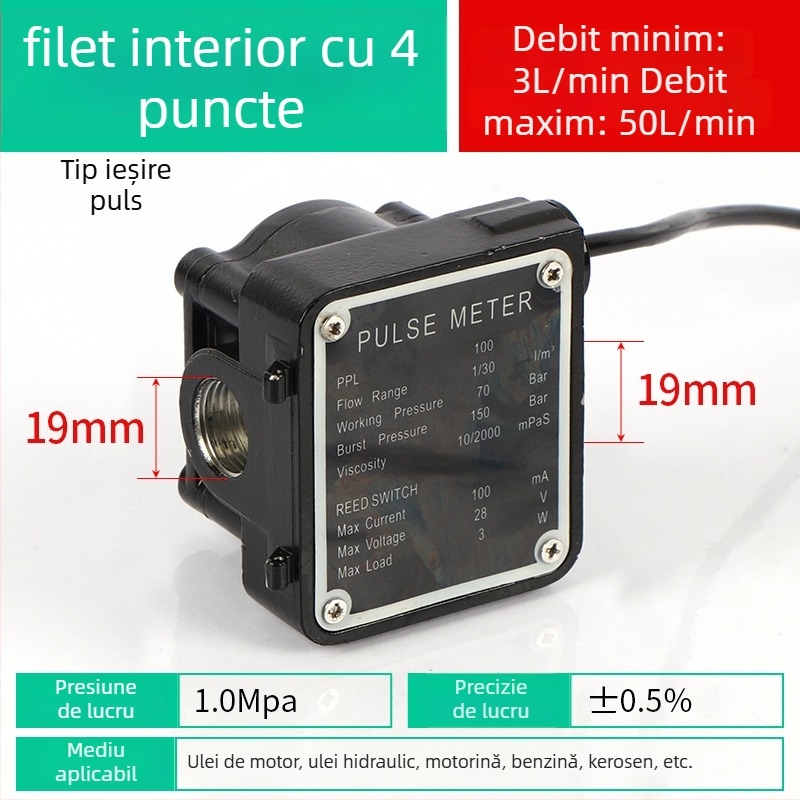 K24 fluxmetru micro pentru motorină, benzină, metanol și apă, cu contor electronic de apă și afișaj digital
