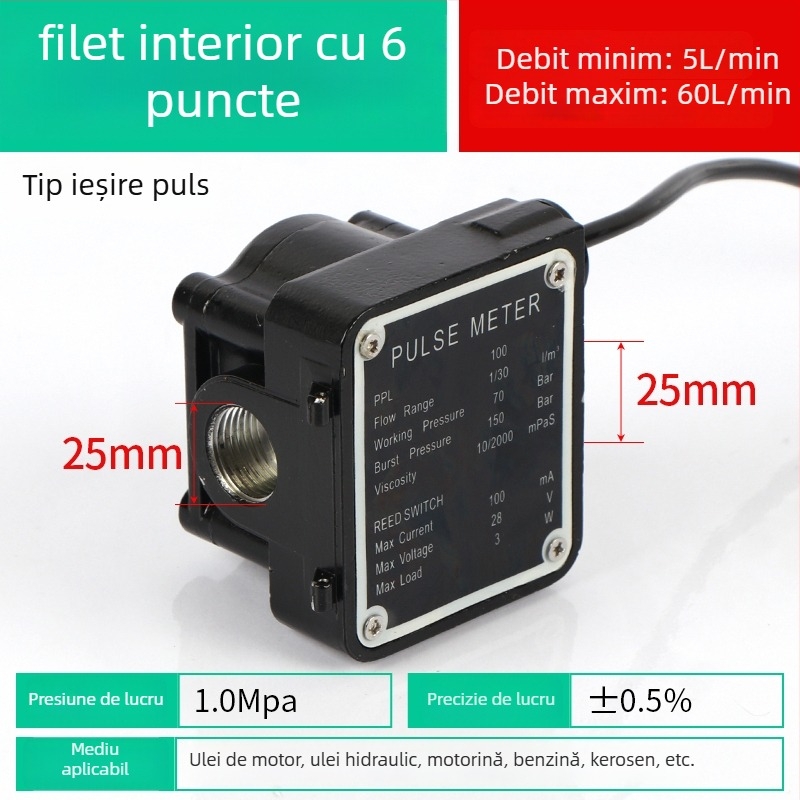 K24 fluxmetru micro pentru motorină, benzină, metanol și apă, cu contor electronic de apă și afișaj digital