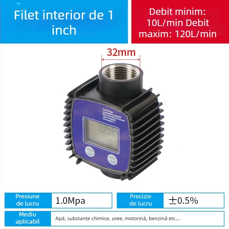 K24 fluxmetru micro pentru motorină, benzină, metanol și apă, cu contor electronic de apă și afișaj digital