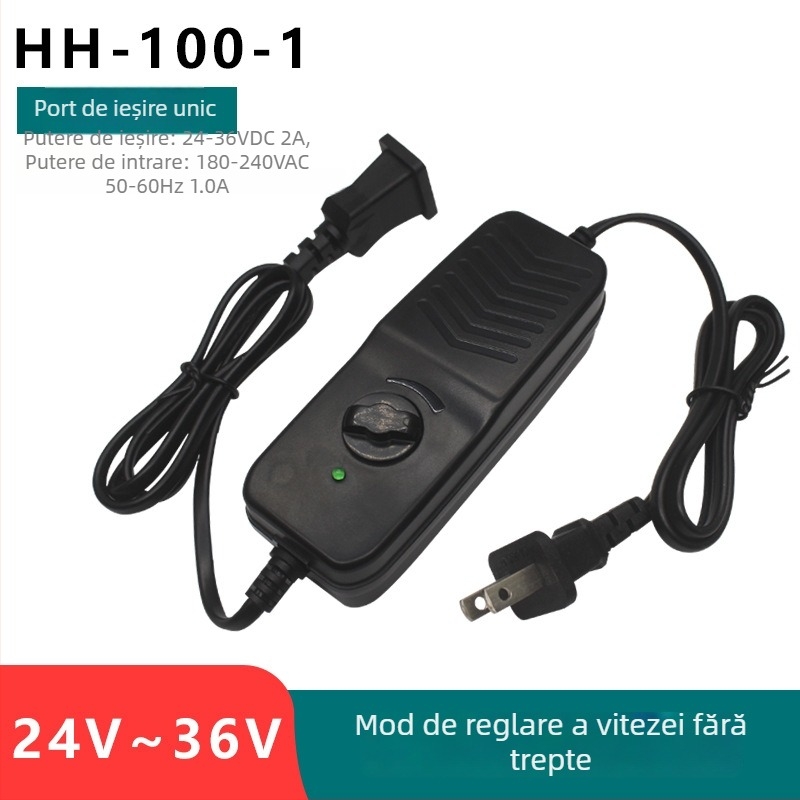 Regulator de viteză fără trepte pentru șurubelniță electrică, sursă de alimentare reglabilă 24–36V, 2A