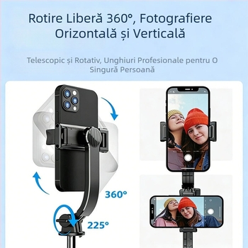 F18s nou model selfie stick extensibil cu telecomandă Bluetooth pentru fotografii, suport pentru telefon și trepied pentru streaming live