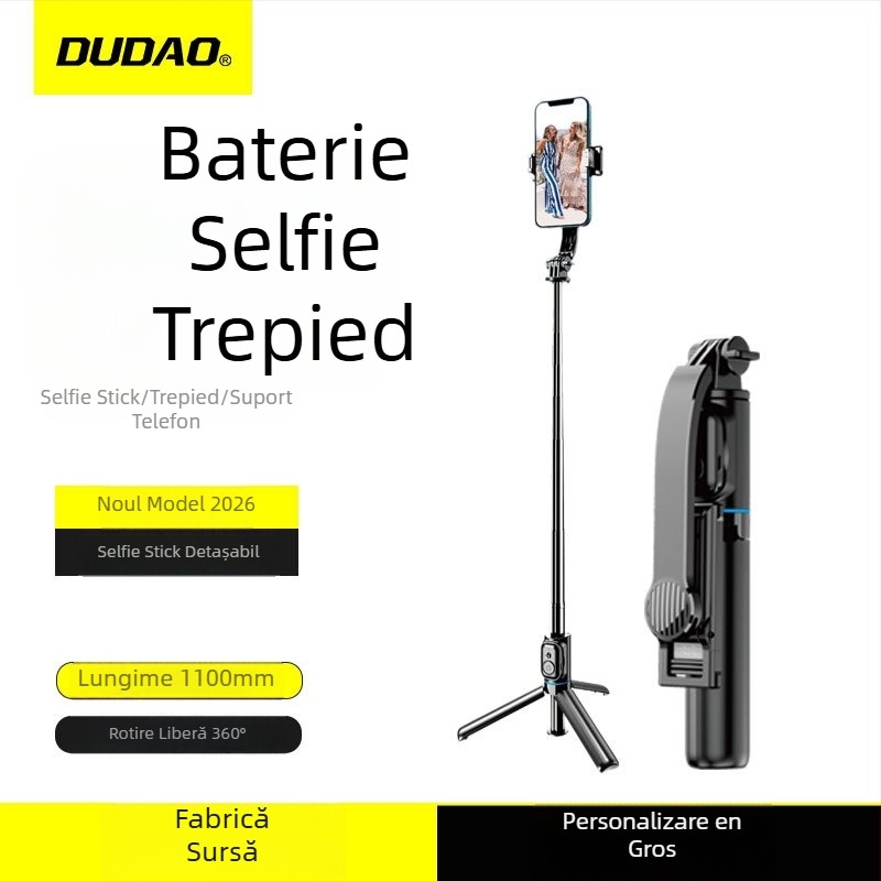 F18s nou model selfie stick extensibil cu telecomandă Bluetooth pentru fotografii, suport pentru telefon și trepied pentru streaming live