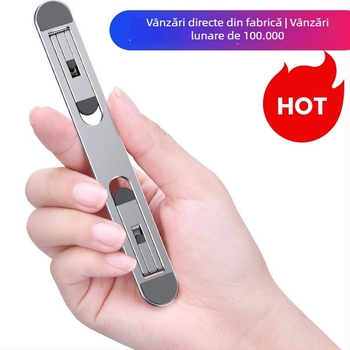 Suport portabil pentru laptop cu răcire, design suspendat creativ, reglare înălțime în două trepte, pliabil și compact.