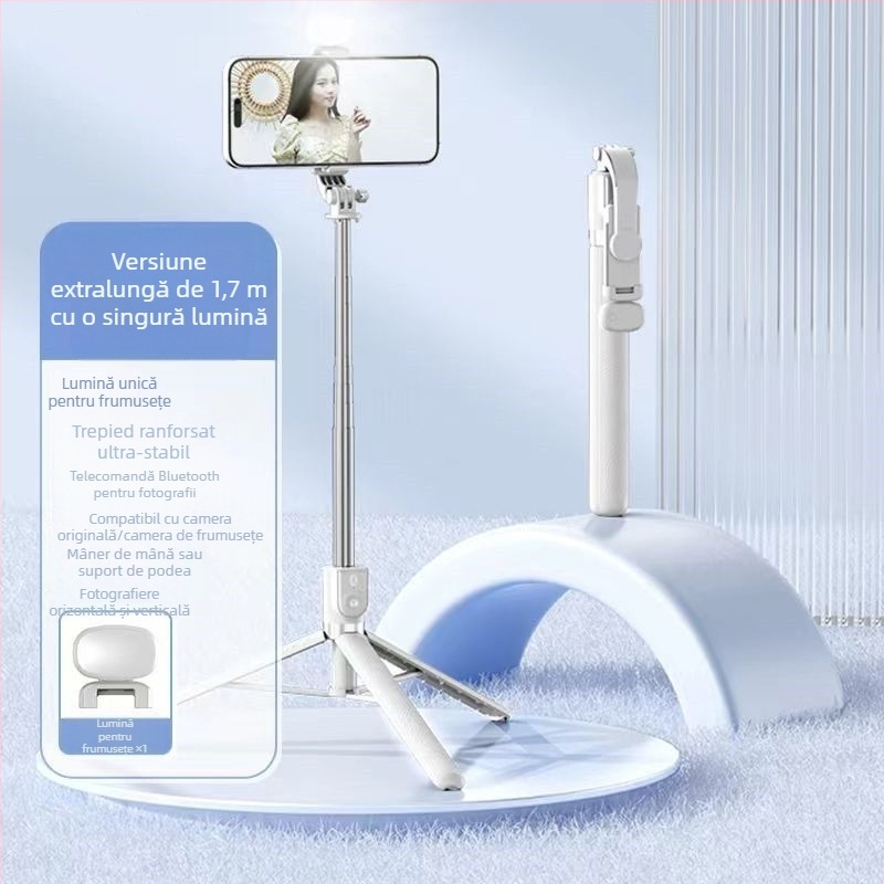 Monopod universal pentru selfie, nou, ținut în mână, extensibil, portabil, multifuncțional, suport pentru telefon cu telecomandă Bluetooth, stil Instagram