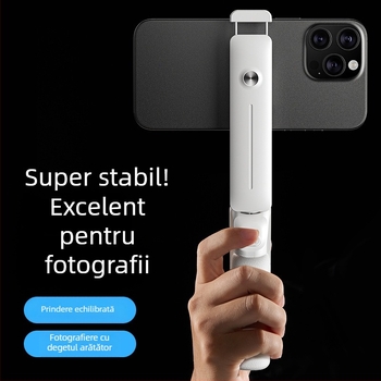 Noul selfie stick mini pentru călătorii — suport de telefon portabil, rotativ, cu stabilizare anti-tremur