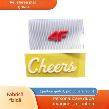 Etichetă de transfer termic din silicon, cu bandă țesută, groasă, pentru genți și bagaje, imprimare logo