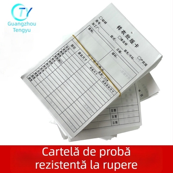 Etichete perforate pentru probe de îmbrăcăminte, rezistente la rupere, lavabile, etichete de agățat, disponibile la comandă