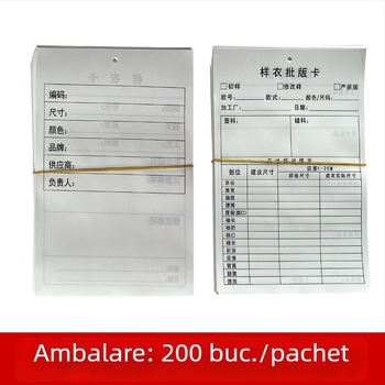 Etichete perforate pentru probe de îmbrăcăminte, rezistente la rupere, lavabile, etichete de agățat, disponibile la comandă