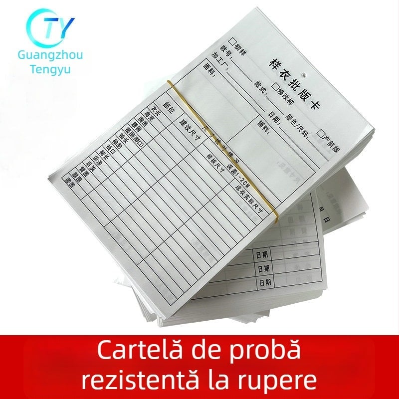 Etichete perforate pentru probe de îmbrăcăminte, rezistente la rupere, lavabile, etichete de agățat, disponibile la comandă