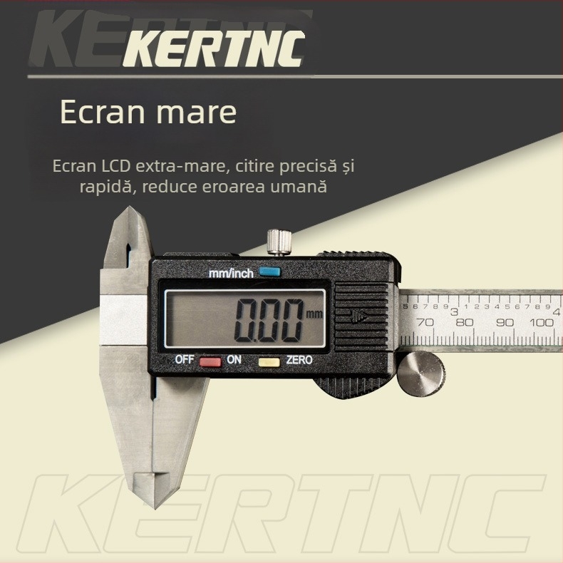 KERTNC caliper digital neutru, aliaj de zinc, afișaj electronic cu ecran mare, 0-150 mm