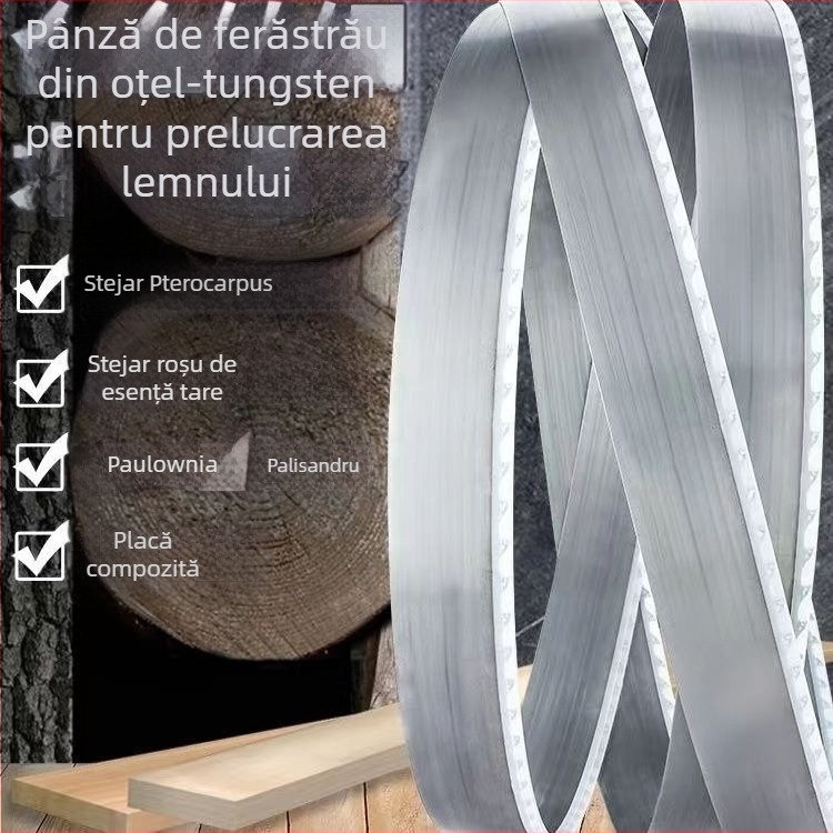 Lama de ferăstrău pentru tâmplărie, aliaj wolfram, dinți fini și groși, pentru mașini de tăiat lemn pe verticală sau pe orizontală