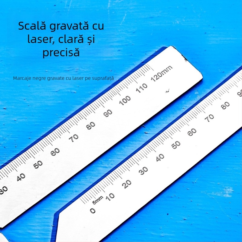 Rigla unghiulară din oțel inoxidabil pentru 45° și 90° — instrument de reglare a unghiului pentru profile de uși și ferestre, instrument de măsurare industrial