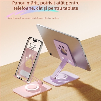 Suport rotativ pentru telefon și tabletă, culoare macarons, pliabil și portabil