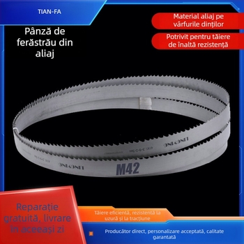 Lama de bandă bi-metalică M42 pentru mașini-unelte, modelul 3505, pentru tăierea oțelului 4115 și oțelului de matrițe