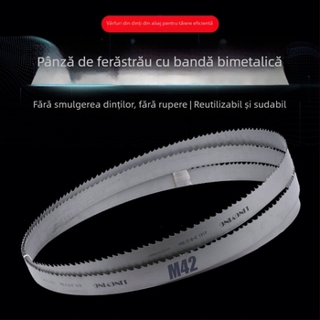 Lama de bandă bi-metalică M42 pentru mașini-unelte, modelul 3505, pentru tăierea oțelului 4115 și oțelului de matrițe
