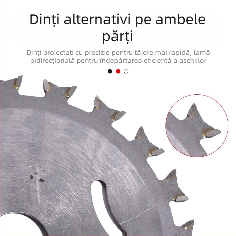 Lama circulară din carbură dublu dințată pentru lemn, pentru polizor unghiular, 4 inch
