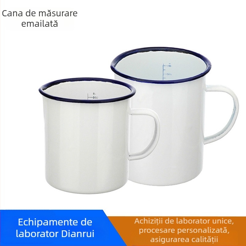 Becher de laborator emailat, cu gradare, 500 ml și 1000 ml