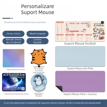 Pad de mouse cu logo personalizabil, antiderapant și rezistent la uzură, covoraș de birou ultra-large pentru jocuri — mai multe dimensiuni