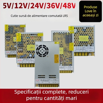 Sursă de alimentare cu comutator LRS, 12V/24V, putere înaltă, ieșire reglabilă 60–550W