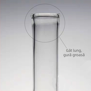 Flacon de laborator din sticlă cu gât lung și fund rotund, 250 ml / 500 ml / 1000 ml, fund plat, din borosilicat